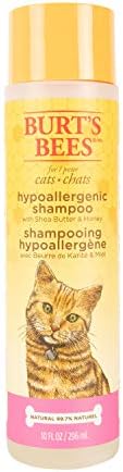 Burt’s Bees for Pets Cat Hypoallergenic Cat Shampoo with Shea Butter & Honey | Best Shampoo for Cats with Dry or Sensitive Skin | Cruelty Free, Sulfate & Paraben Free, pH Balanced for Cats – 10oz