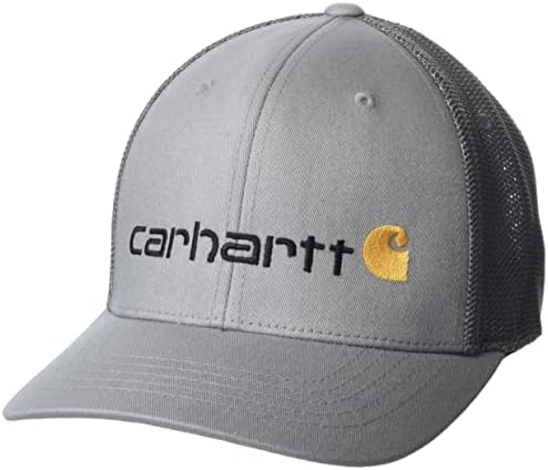 Carhartt Mens Rugged Flex Fitted Canvas Mesh Back Graphic Cap