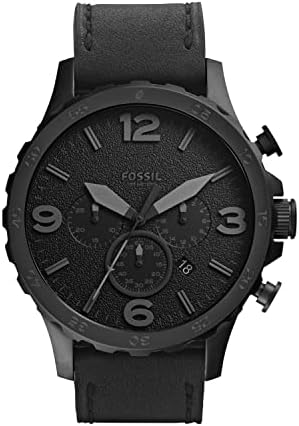 Fossil Nate Men’s Watch with Oversized Chronograph Watch Dial and Stainless Steel or Leather Band