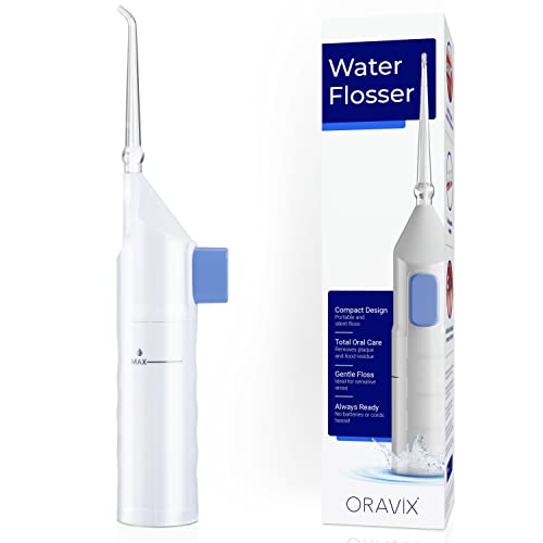 Dental Water Flosser | Oral irrigator Tonsil Stone Remover | Sensitive Teeth and Gums | No Electricity or Batteries Needed | Adjustable Jet Stream |