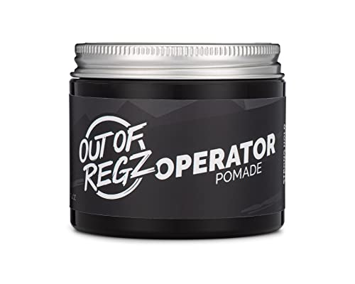 Out of Regz Operator Pomade – High-Performance Water-Based Hair Styling and Grooming Cream for Men – Strong Hold, Matte Finish, Superb Control, and Clean Scent – Natural Oils and Extracts – 4oz Tub