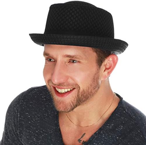 The Hat Depot Unisex Light Weight Classic Soft Cool Mesh Pork Pie hat