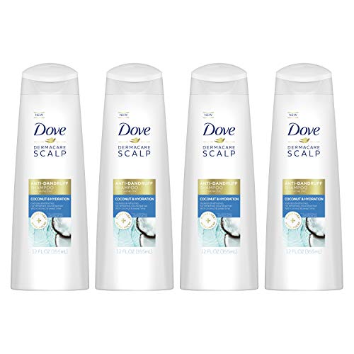 Dove Dermacare Dandruff Shampoo for Dry Scalp Coconut & Hydration Anti-Dandruff Shampoo 12oz, Pack of 4