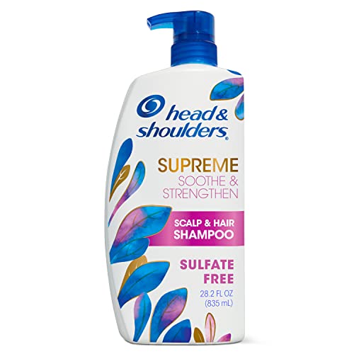 Head & Shoulders Supreme Sulfate Free Dandruff Shampoo with Argan Oil, Anti-Dandruff Treatment, Soothe & Strengthen, 28.2 Fl Oz