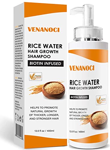 Rice Water for Hair Growth Shampoo Thinning and Loss Women, Rosemary Oil & Biotin Growth, Anti Regrowth Men, All Types