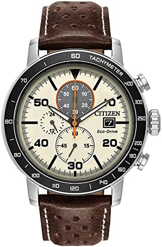 Citizen Men’s Eco-Drive Sport Casual Brycen Weekender Chronograph Watch, 12/24 Hour Time, Date, Tachymeter, Luminous Hands