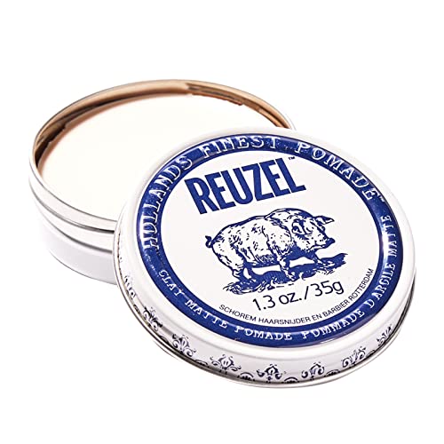 Reuzel Clay Matte Pomade – Men’s Concentrated Wax Formula With Natural And Organic Hold – A Defining And Thickening Product That’s Extra Easy To Apply And Remove – Original Fragrance