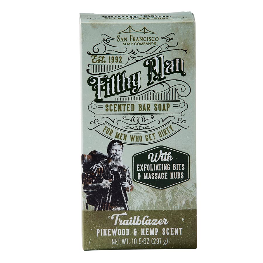 San Francisco Soap Company Filthy Man Scented Bar Soap (Trailblazer Pinewood and Hemp)