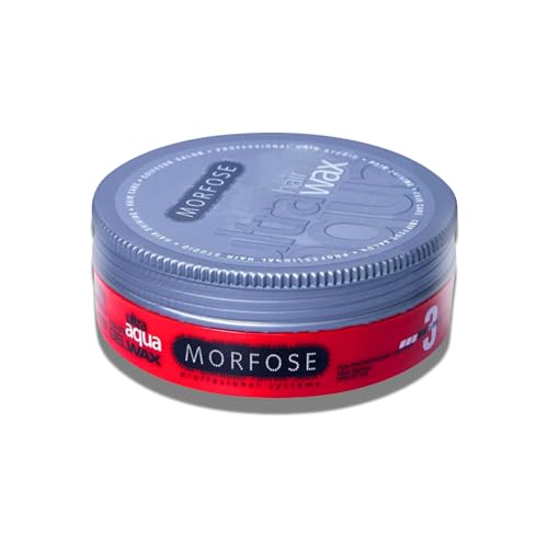 Morfose Ultra Aqua Hair Gel Wax with Shiny and Strong Flexible 3 Hold, Manage Flyaways, Braids, and Curls, Hair Styling for Women and Men, Strawberry Scent, 5.92 fl. oz, (ultra aqua)