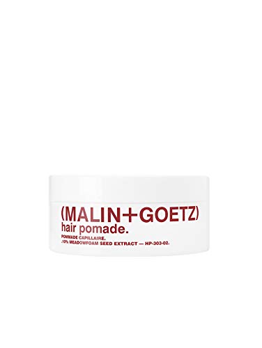 Malin + Goetz Hair Pomade â€” unisex firm lightweight flexible holds all day, for any hair type or texture. for natural shape, separation, wet or dry hair. cruelty-free vegan. 2 fl oz