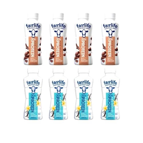 Fairlife High Protein Shake Bottles – Vanilla and Chocolate Variety (8 Pack) – Perfect for Fitness Enthusiasts and Weight Watchers – By World Group Packing Solutions