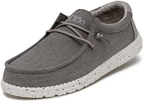 Hey Dude Men’s Wally Chambray | Men’s Loafers | Men’s Slip On Shoes | Comfortable & Light-Weight