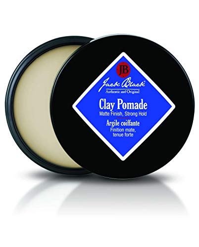 Jack Black – Clay Pomade, 2.75 oz – PureScience Formula, Hair-Sculpting, Natural-Looking Hold, Matte Finish, Buildable Control, Natural Oils, Botanical Extract, Fragrance Free