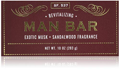 San Francisco Soap Company Revitalizing Man Bar, Exotic Musk & Sandalwood, 10 Ounce