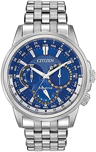 Citizen Men’s Classic Calendrier Eco-Drive Watch, 12/24 Hour Time, 3-Hand Day and Date, Anti-Reflective Mineral Crystal, Luminous Hands