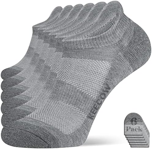 KEECOW Performance Comfort No Show Ankle Cushion Socks for Men & Women, Athletic, Tab, Short, Socks for Running, Outdoor