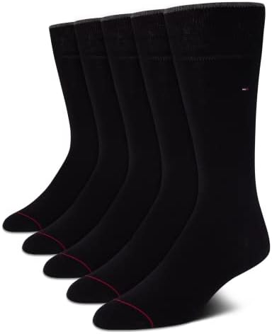 Tommy Hilfiger Men’s Socks – Lightweight Comfort Crew Dress Sock (5 Pack)