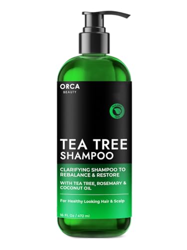 Tea Tree Shampoo, Tea Tree Oil Shampoo for Women, Tea Tree Special Shampoo Dandruff Shampoo for Oily Hair, Dry Scalp – Natural Shampoo for Men & Women 16oz