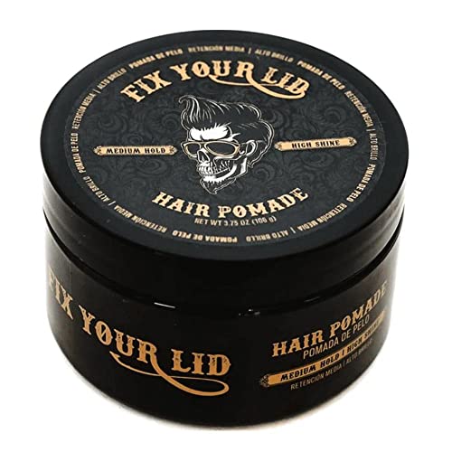 Fix Your Lid Hair Pomade for Men 3.75 oz Water Based Wax – Medium Hold Edge Control – High Shine Non-greasy Styling Wax for All Hairstyles