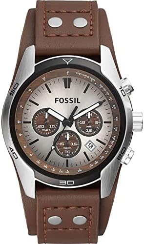 Fossil Coachman Men’s Watch with Genuine Leather Bracelet Cuff