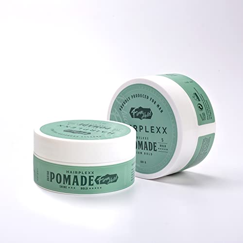 Hairplexx Deluxe Hair Pomade for Men with Moderate Shine and Firm Hold – Edge Contro, Anti-frizzy Wax Paraben Free 2.7 oz (Pomade 1pc with box)