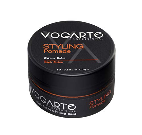 Vogarte Hair Styling Water Based Pomade for Men, Strong Hold & High Shine, 3.52 oz