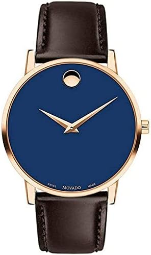 Movado 0607316 Blue Dial Brown Calfskin Strap 40mm Museum Classic Men’s Watch