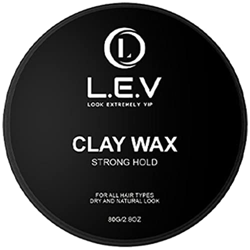 Look extremely vip LEV Styling Clay Wax for Men – Matte Finish Mold Hair Wax Paste Quiff – Men’s Hair Clay Wax Formula – Texturizing Clay Paste – Clay Pomade Texturizing Straight or Wavy Hair