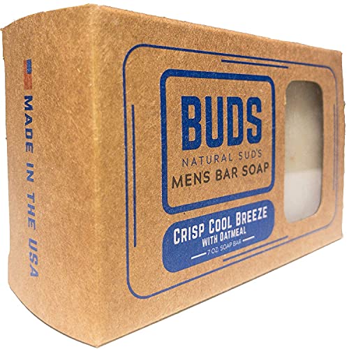 Ball Bar Soap for Men – Natural Men’s Oatmeal With Organic Shea Butter, Olive Oil and Oat for Exfoliation – Cold Process Handmade Oversized for Happy Nuts