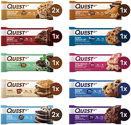 Quest Nutrition Ultimate Variety Pack Protein Bars, High Protein, Low Carb, Gluten Free, Keto Friendly, 12 Count