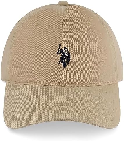 U.S. Polo Assn. Small Polo Pony Logo Baseball Hat, 100% Cotton, Adjustable Cap