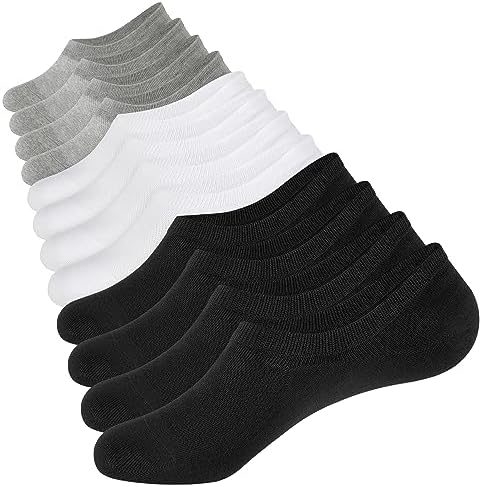 Closemate Mens No Show Socks Low Cut Invisible Socks for Men Women 6 Pairs Non Slip Cotton Casual Sneaker Trainer Socks