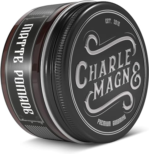 Charlemagne Matte Pomade – Matte Hair Pomade Men – Hair Wax for Men Matte Finish – Developed by Barbers, Made in Germany – 100 ml Hair Pomade – Hair Cream Men Styling Cream