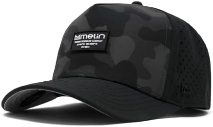 melin Odyssey Brick Hydro, Performance Snapback Hat, Water-Resistant Baseball Cap for Men & Women