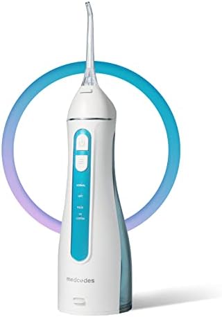 medcodes Cordless Water Flosser – Oral Irrigator for Teeth Cleaning, Bridges, and Dental Care – 4 Jet Tips, Custom Flossing Pressure, IPX7 Waterproof, Rechargeable, Portable for Home and Travel