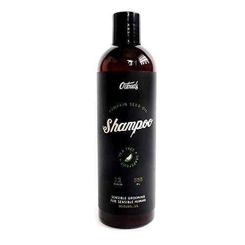 O’Douds Natural Shampoo for Men & Women – Vegan, Sulfate & Paraben Free Shampoo with Pumpkin Seed Oil, Aloe Vera, Tea Tree & Coco Betaine – Tea Tree & Grapefruit Scent (12oz)