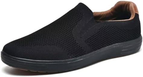 TIOSEBON Men’s Mesh Slip on Walking Shoes-Comfortable Work Drving Tennis Loafer Sneaker