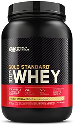 Optimum Nutrition Gold Standard 100% Whey Protein Powder, French Vanilla Creme, 2 Pound (Packaging May Vary)