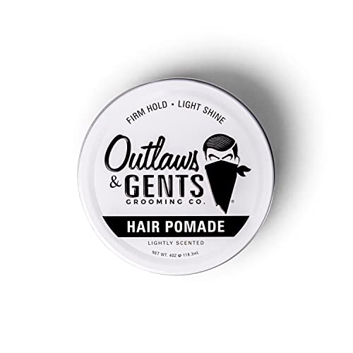 Outlaws & Gents Grooming Co. Hair Pomade – Styling Pomade for Men with Firm Hold and Light Shine – Perfect for Classic and Modern Hairstyles