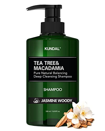 Kundal Deep Cleansing with Balancing Shampoo – Tea Tree & Macadamia Extract, 43 Plant-Based Ingredients, Rich Coconut-Derived Bubbles, Chemical-Free Formula, and Jasmine Woody Aroma