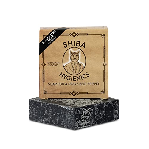 Shiba Hygienics Black Forest Musk 5 oz Soap Bar-All Natural, Cold Processed, Premium Handmade, Unisex Soap Bars for Humans of all Genders, Shapes, Colors, Sizes and Creeds. #Stay Clean, Stay Shiba!