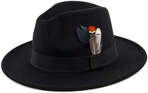 FADACHY Classic Fedora Hats for Men & Women Wide Brim Felt Hat Panama Dress Fedora Hat