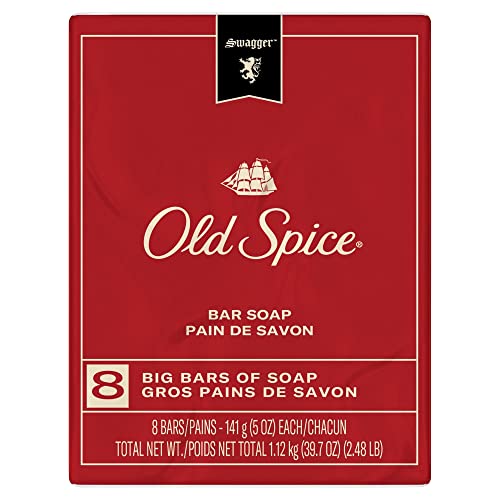 Old Spice Red Collection Swagger Scent Men’s bar Soap, 8 bar, 5 oz, 14.920 Lb