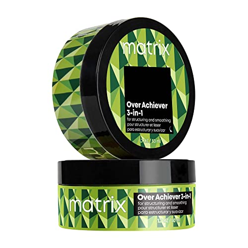 Matrix Styling Over Achiever 3-in-1 Wax | For Smoothing & Structuring Hair | Provides Long Lasting Texture & Grip | Reworkable Hold | Spreads Like Cream Pomade| For All Hair Types | 1.7 Oz