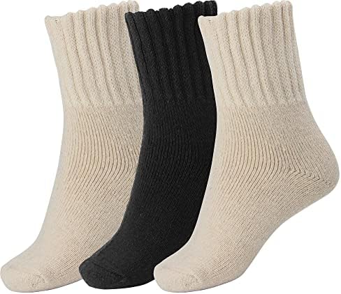 BomKinta Boot Socks for Women Winter Solid Thick Warm Socks Cozy Crew Socks Christmas Gift