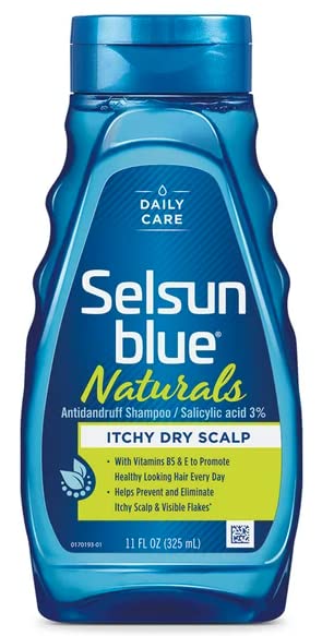 2 Set Selsun Blue Naturals Itchy Dry Scalp Anti-Dandruff Shampoo, 11 fl. oz, Extra-Hydrating Formula Plus Vitamins B5 & EL8Q