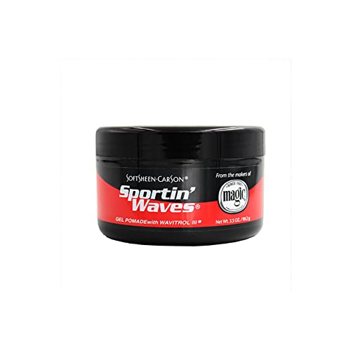 SoftSheen-Carson Sportin’ Waves Gel Pomade with Wavitrol III, 3.5 oz