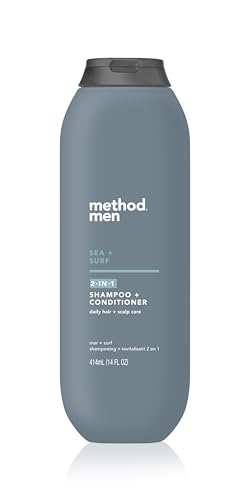 Method Men 2-in-1 Shampoo and Conditioner, Sea and Surf, Paraben and Phthalate Free, 14 fl oz, 1 Ct