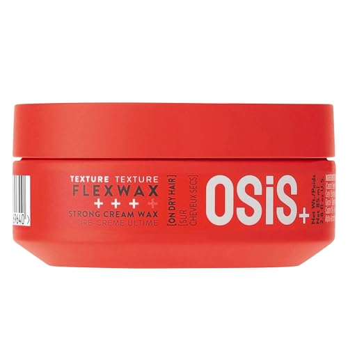 OSiS+ Flexwax – Ultra Strong Cream Wax, 2.8 oz – Long-lasting Hold for Creative Hair Styling – Moldable Texturizing Product for Wild Hair Styling and Shine – Washes Out Easily(Packaging May Vary)