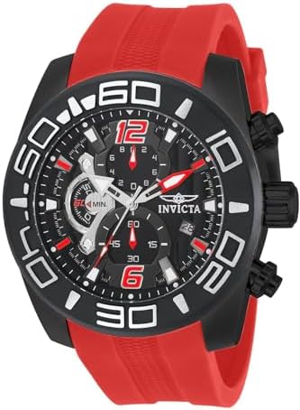 Invicta Men’s 22810 Pro Diver Analog Display Quartz Red Watch